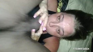 Milf BBW Deep Throat Face Fucked By BBC And Gets Huge Creamy Cum Facial